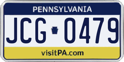 PA license plate JCG0479