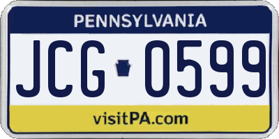 PA license plate JCG0599