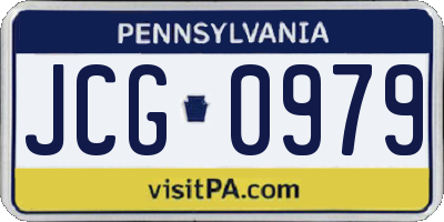 PA license plate JCG0979