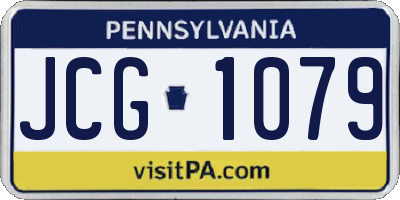 PA license plate JCG1079