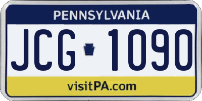 PA license plate JCG1090