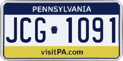 PA license plate JCG1091