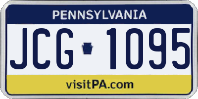PA license plate JCG1095