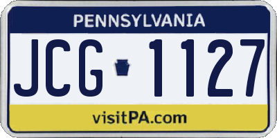 PA license plate JCG1127