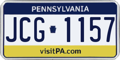 PA license plate JCG1157