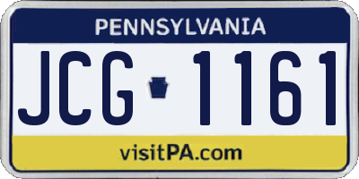 PA license plate JCG1161
