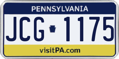 PA license plate JCG1175