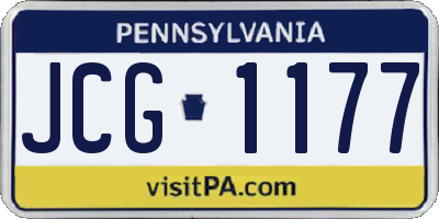 PA license plate JCG1177