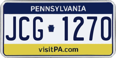 PA license plate JCG1270