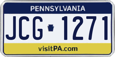 PA license plate JCG1271