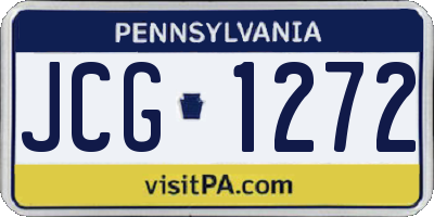 PA license plate JCG1272