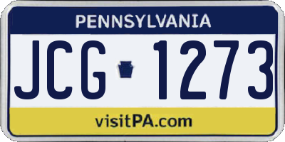 PA license plate JCG1273