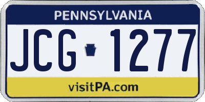 PA license plate JCG1277