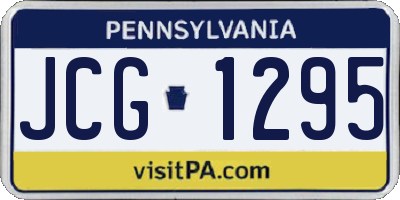 PA license plate JCG1295