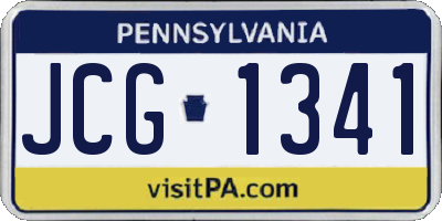 PA license plate JCG1341