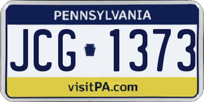 PA license plate JCG1373
