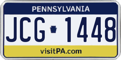 PA license plate JCG1448