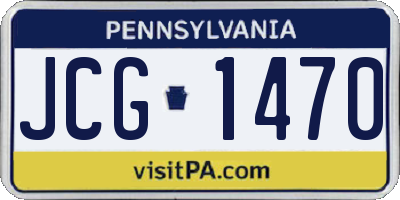 PA license plate JCG1470