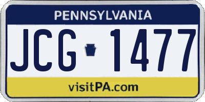 PA license plate JCG1477