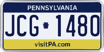 PA license plate JCG1480