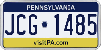PA license plate JCG1485