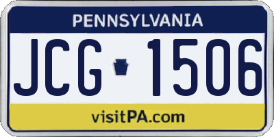 PA license plate JCG1506