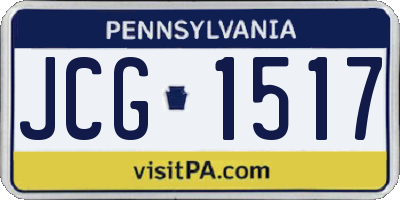 PA license plate JCG1517
