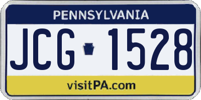PA license plate JCG1528