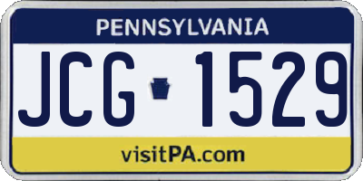 PA license plate JCG1529