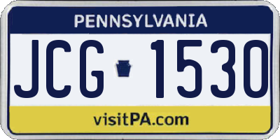 PA license plate JCG1530