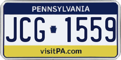 PA license plate JCG1559