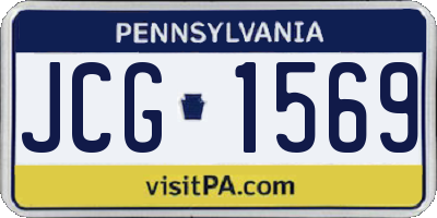 PA license plate JCG1569