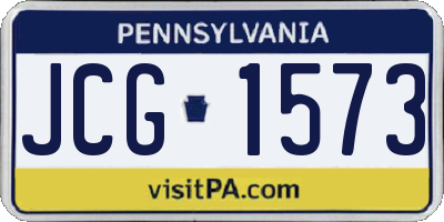 PA license plate JCG1573