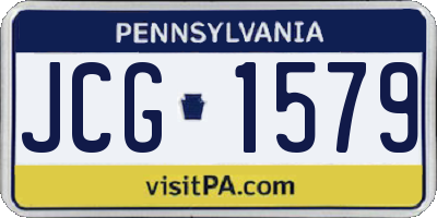 PA license plate JCG1579