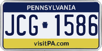 PA license plate JCG1586