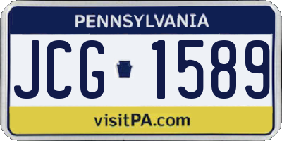 PA license plate JCG1589