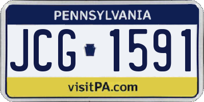 PA license plate JCG1591