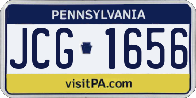 PA license plate JCG1656