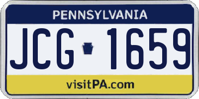 PA license plate JCG1659