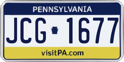 PA license plate JCG1677