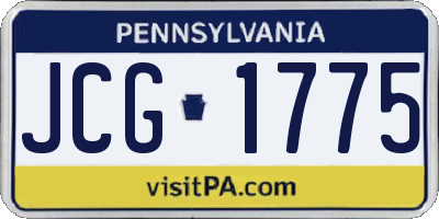 PA license plate JCG1775
