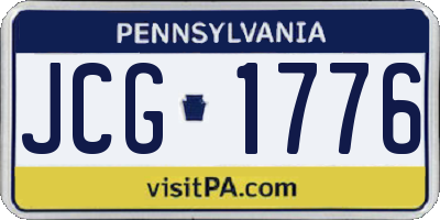 PA license plate JCG1776