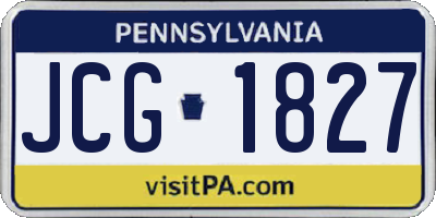 PA license plate JCG1827