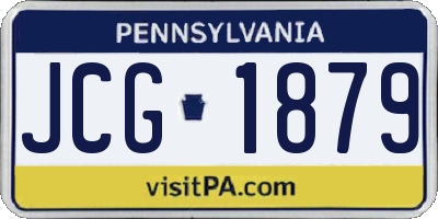 PA license plate JCG1879