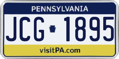 PA license plate JCG1895