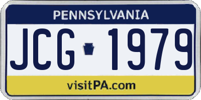 PA license plate JCG1979