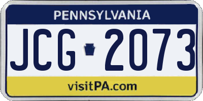 PA license plate JCG2073