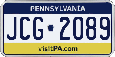 PA license plate JCG2089