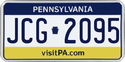 PA license plate JCG2095