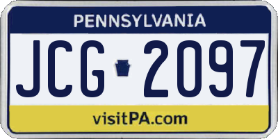 PA license plate JCG2097